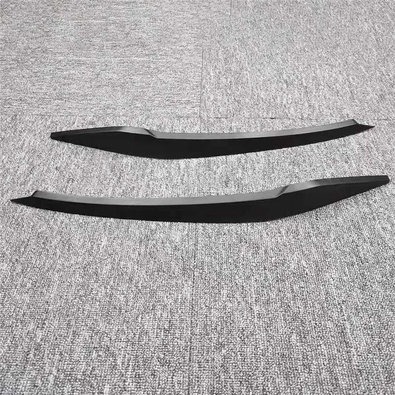 A61E-1Pair Front Headlight Eyelids Eyebrow Trim Sticker for VW Polo-Molding Lamp Eyebrow Strips Lid Cover B