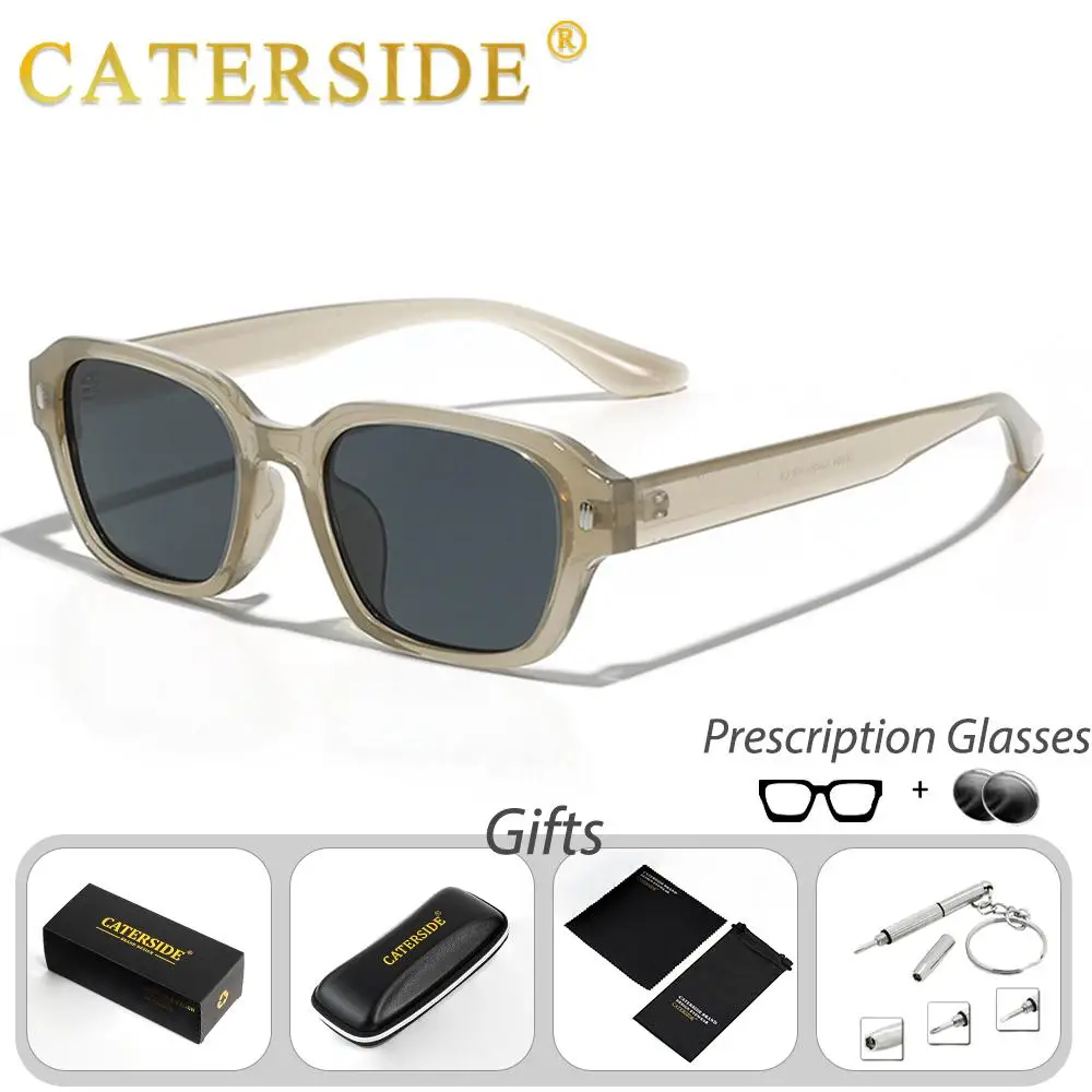 CATERSIDE Retro Herren-Korrektionsbrille Tr-90 Quadratischer Rahmen Maßgefertigte Optische Brille Damen Kurzsichtigkeit Weitsichtigkeit Lesebrille – Detail 4