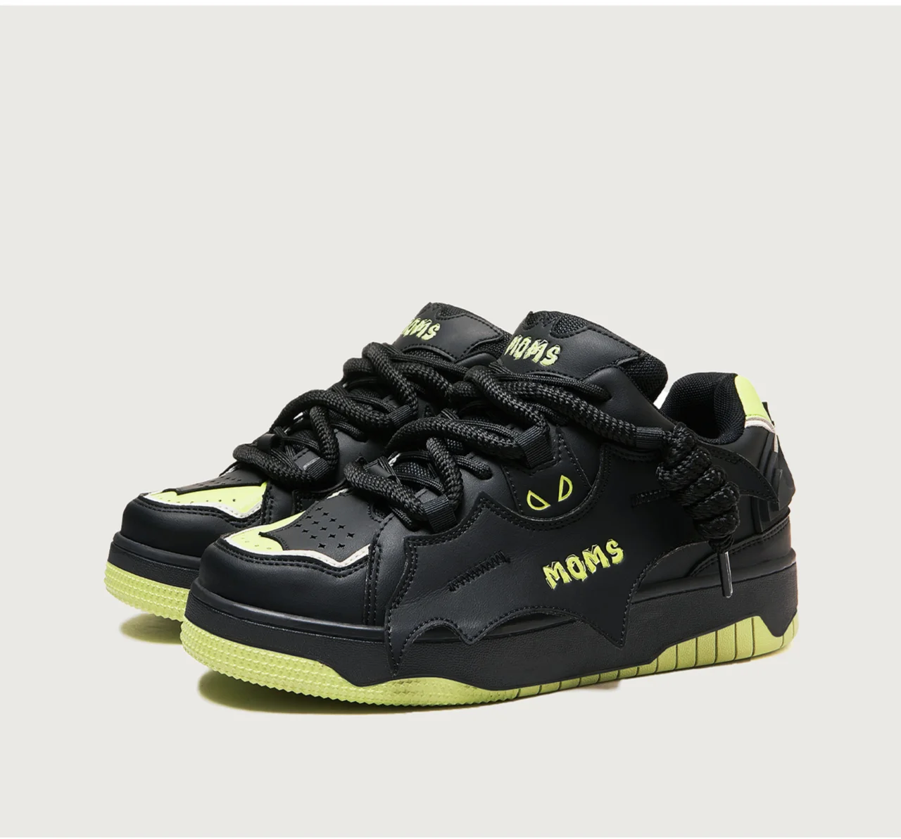 Designer China-Chic Batman Bread Hochhausschuhe mit dicker Sohle für Männer und Frauen_voghion.com