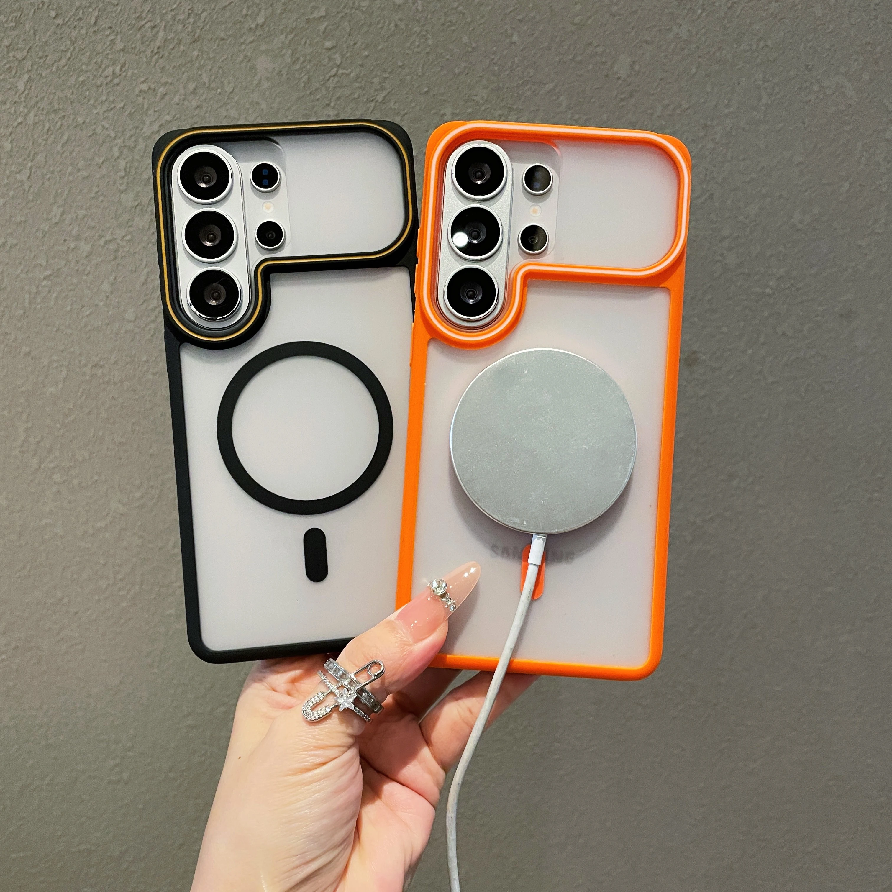 Fashion Matte Transparent Magnetic Phone Case - Magsafe-Compatible, Shockproof Cover