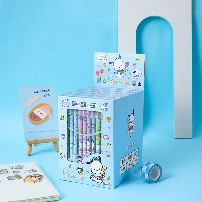 

12 шт. Sanrio почтовая ручка, анимационная стираемая синяя гелевая ручка, милые аксессуары, набор канцелярских принадлежностей, детские подарки