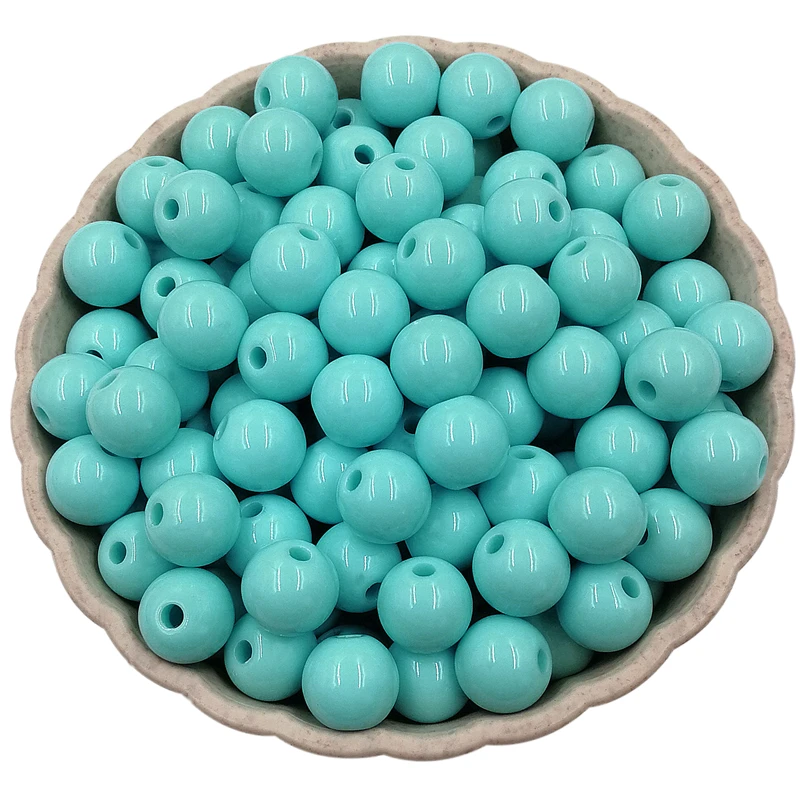 Set of 20 Colorful 10mm Acrylic Beads