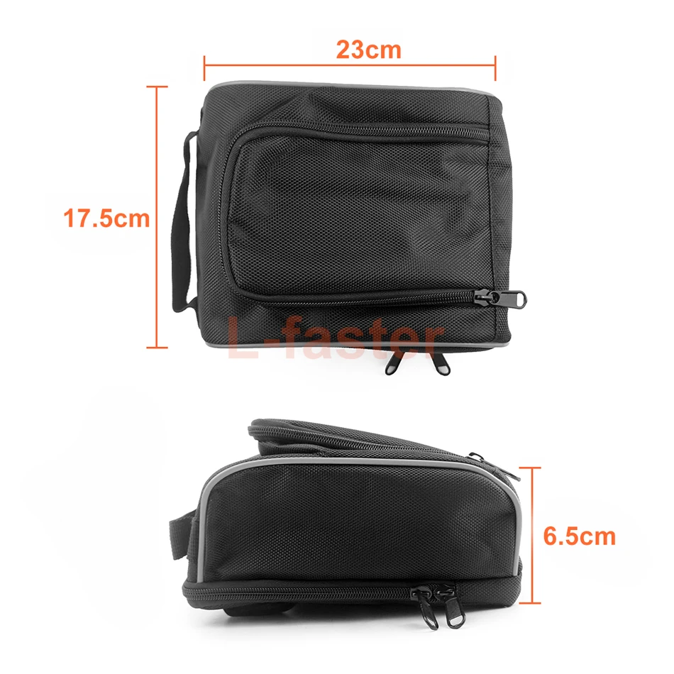 L-faster rainproof nylon ebike battery and controller bag mounted on handlebars