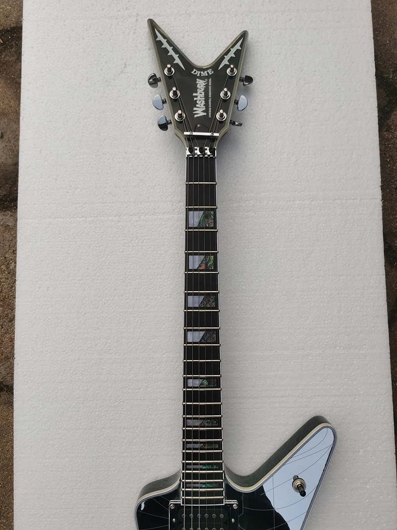 Mirror shaped electric guitar,can be replaced according to customer requirements, support customization, in stock,