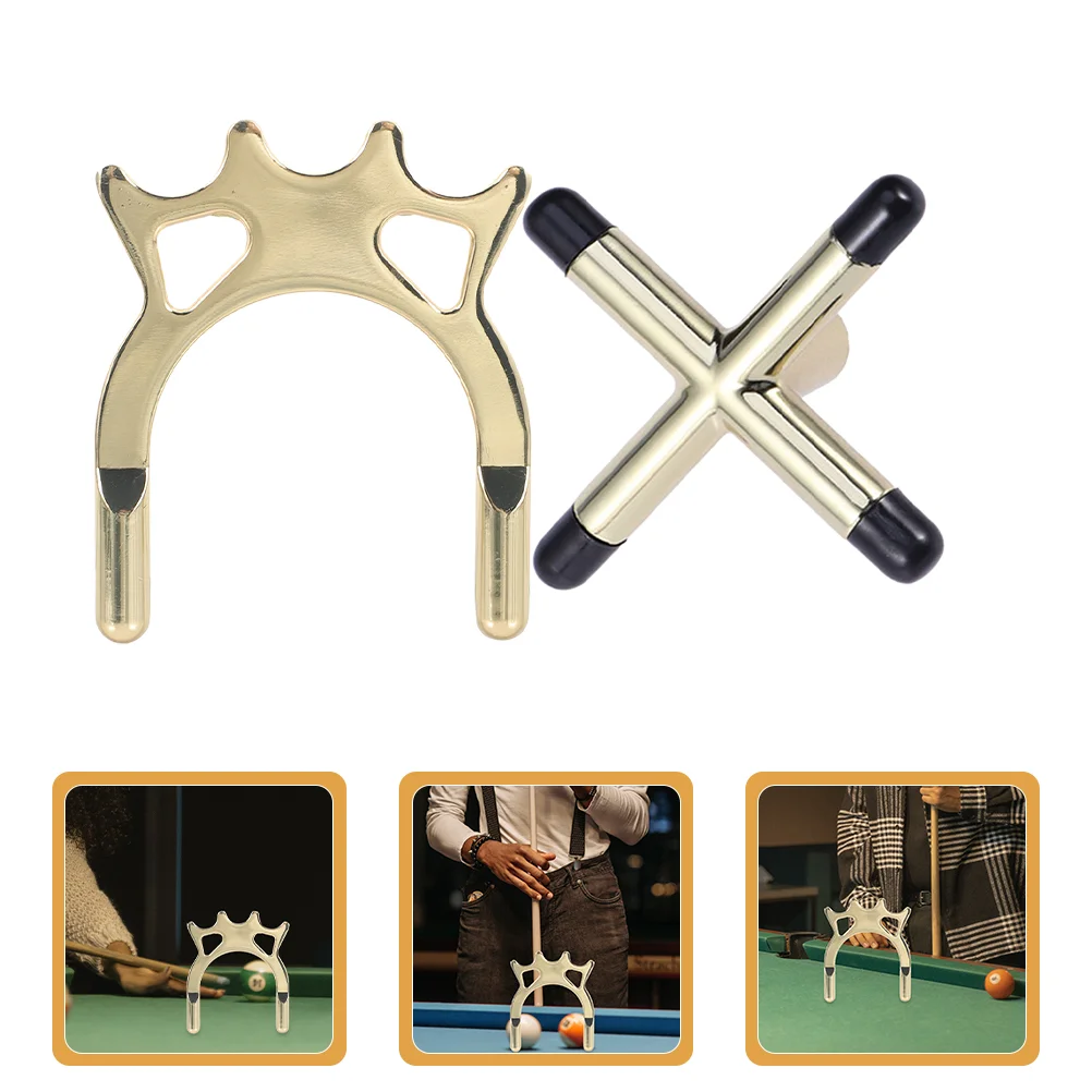 

2 Pcs Billiard Stand Head Cue Pool Accessories Stick Rack American Style Snooker Bridge