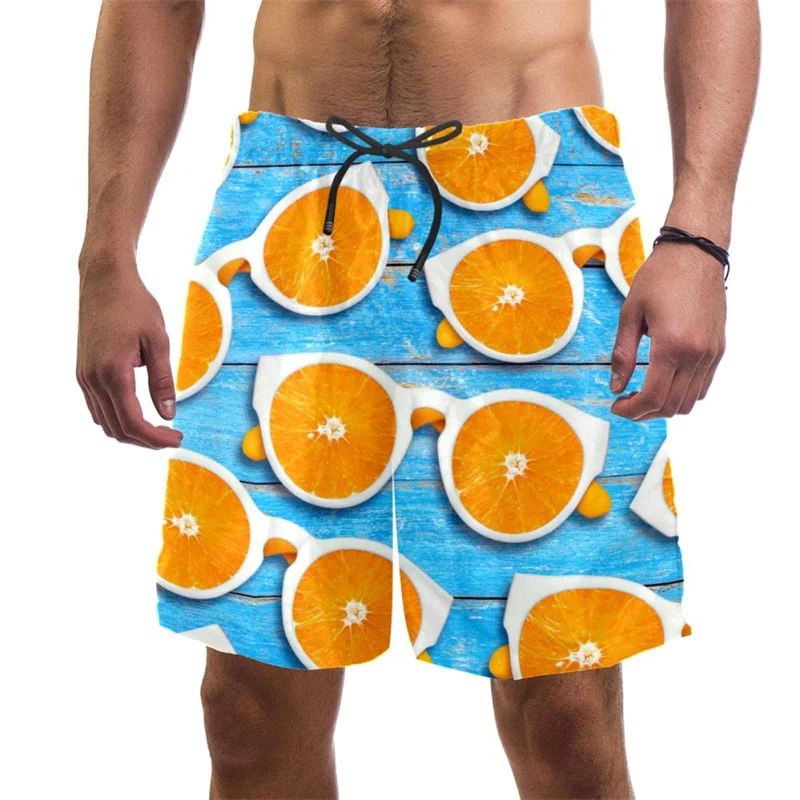 New Harajuku Ice Cream Printing Beach Shorts Tropical Fruits Graphic Board Shorts Men Fashion Funny Swiming Trunks Hawaiian Pant 5