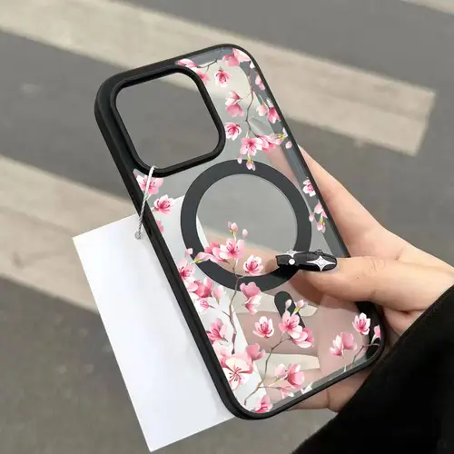 Pink Cherry Elegant Floral Background Design Magnetic Phone Case For iPhone 17 16 15 14 13 12 Pro Max 11 16 Plus 16E 17Air Cover - Image 11