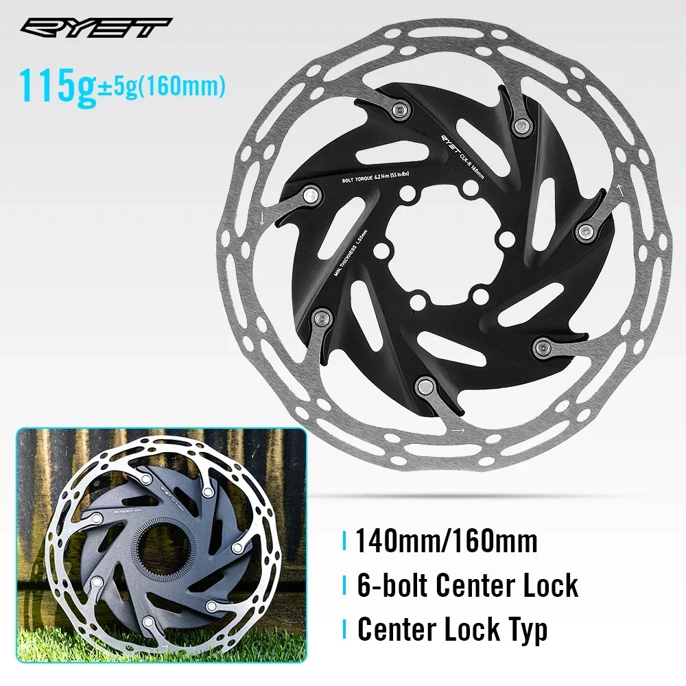 Bicycle Brake Rotors 2025 6-Bolts&Center-Lock 140mm/160mm MTB Road Bike Bicycle Parts Disc Brake Rotors Cycling Accessories