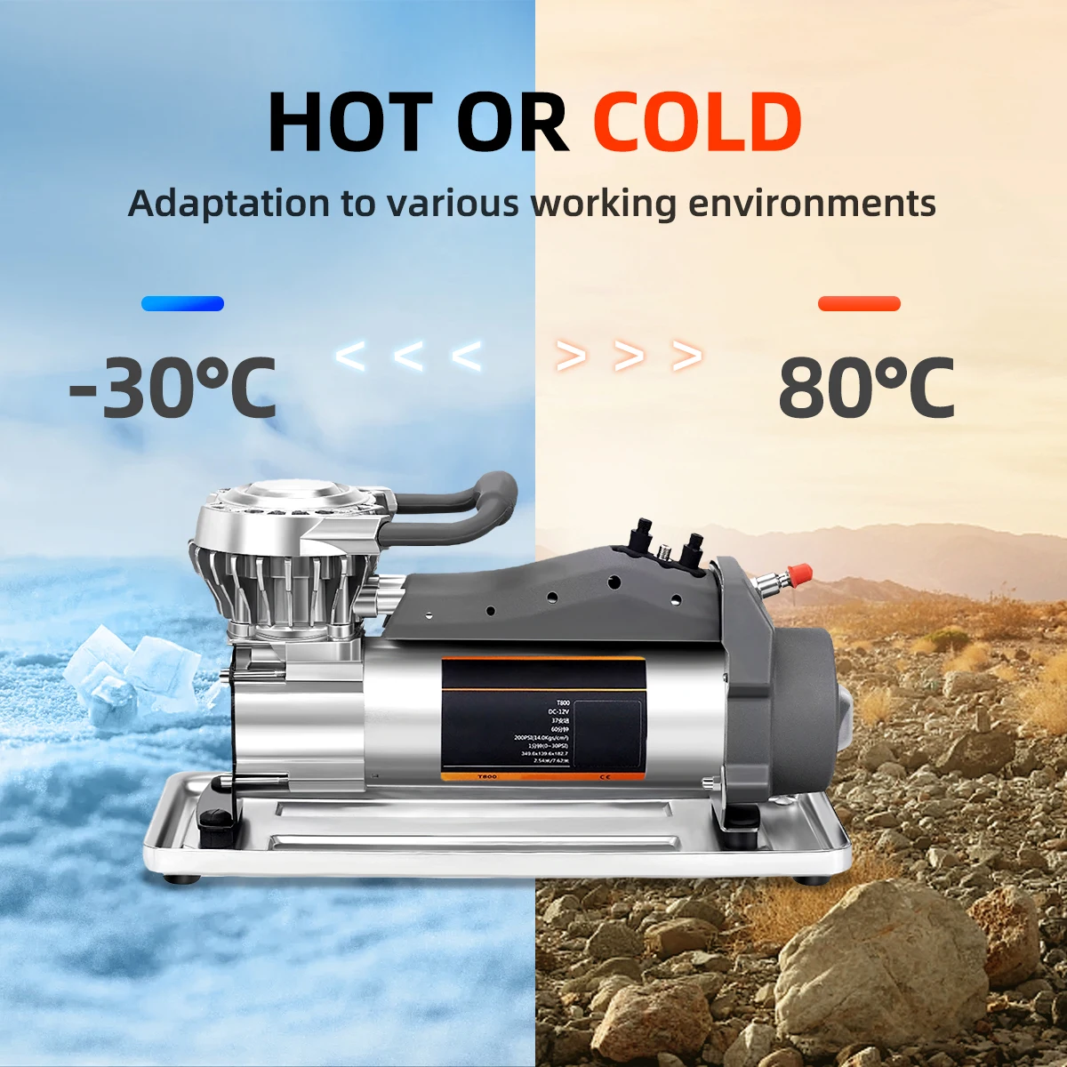 Super Tire Inflator – Portable 12V Air Compressor for Car, Truck, SUV, Jeep, RV, Heavy Duty Pump with Alligator Clip, Up to 37 Inches 5