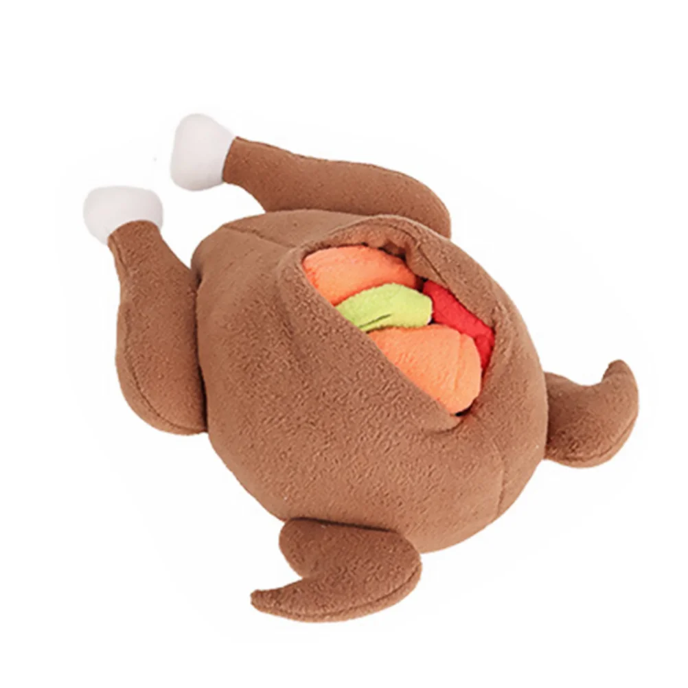 Stuffy Nose Pet Bite Toy Turkey Design Dog Smelling Toys Puppy Supplies Chewing Polar Fleece Work Baby Chick