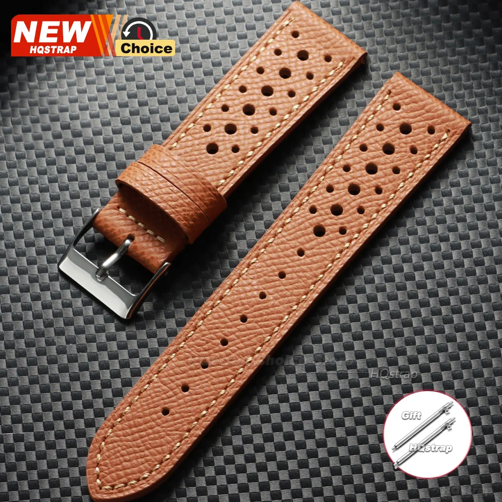 Vintage Leather Perforated Breathable Smartwatch Strap Wristband