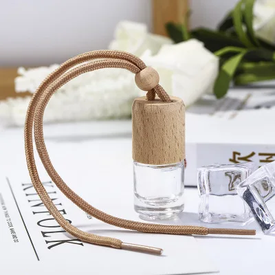 

Car Hanging Empty Perfume Pendant Fragrance Air Freshener Empty Glass Bottle For Essential Oils Diffuser Automobiles Ornaments