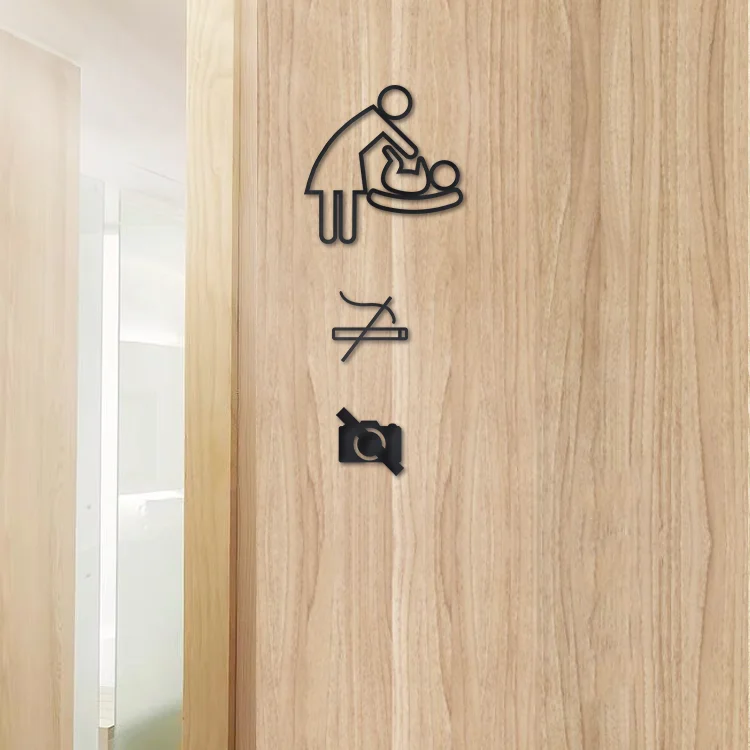 Description Picture 4 of itemDoor Plates WIFI Sign No Smoking Warning Reminders Indicator Plaque Monitoring Acrylic Signs Plate Cafe B&B Monitoring Signage