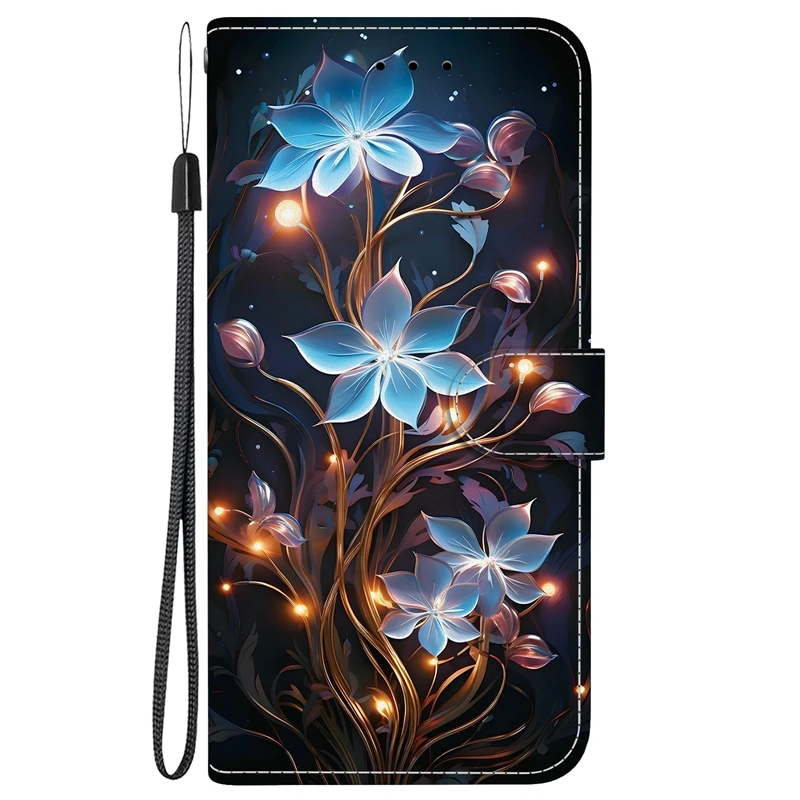 Elegant 3D Fashion Leather Magnetic Flip Wallet Phone Case with Artistic Design