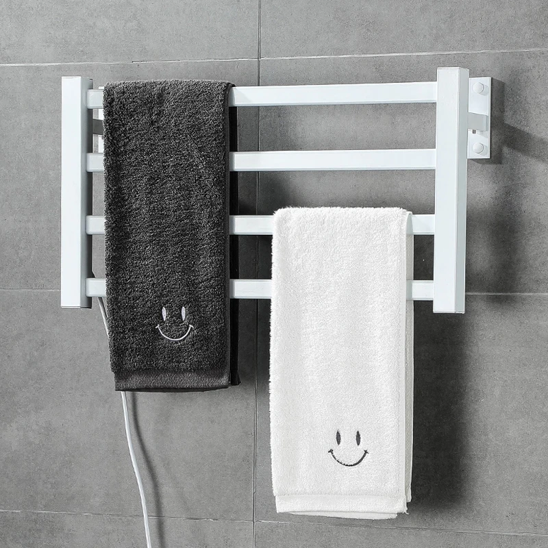 New 2023 Bathroom Equipment Electric Towel Rack Aluminium Alloy Temperature  u0026Time Control Smart Home Heated Towels Rail Warmer - AliExpress