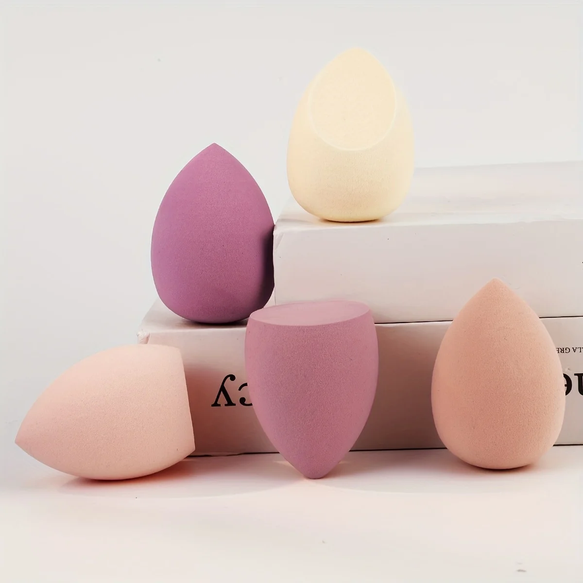 30Pcs Hydrophilic Makeup Sponge Set - Multi-Color Assorted for Liquid/BB Cream/Foundation | Wet&Dry Travel Kit