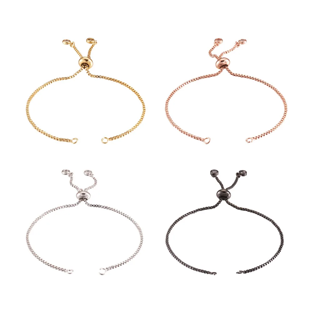 Braceletchaneencuivrerglable20picesavecstrassconnecteur