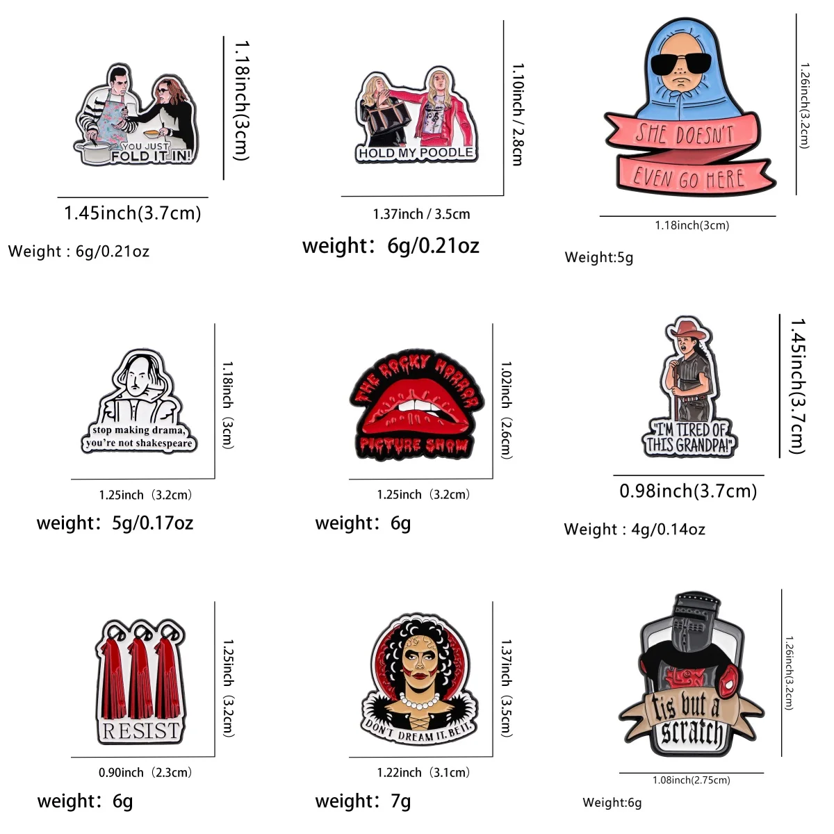 Broschen „You Just Fold It“ für Frauen, Cartoon-Emaille-Anstecknadel, humorvolles Metallabzeichen, Schmuck, Kleidung, Rucksack, Zubehör, Fans, Geschenk – Detail 1