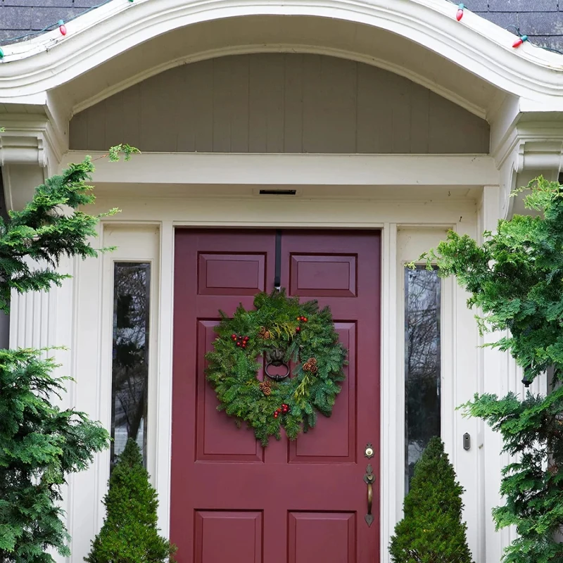 12/15 Inch Wreath Hanger Hooks Over Door Metal for Christmas Easter Wreath Front Hanger Xmas Party Supplies