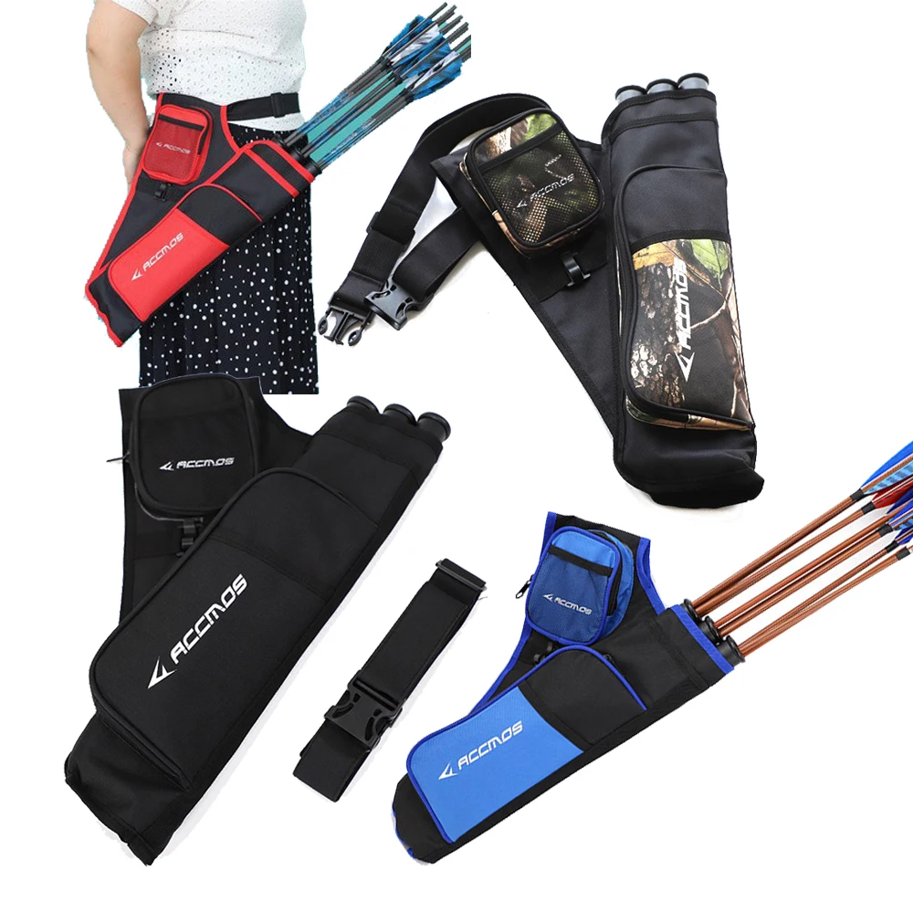 3 Tubes Quiver Adjustable Belt Archery Quiver Backpack Hunting Archery