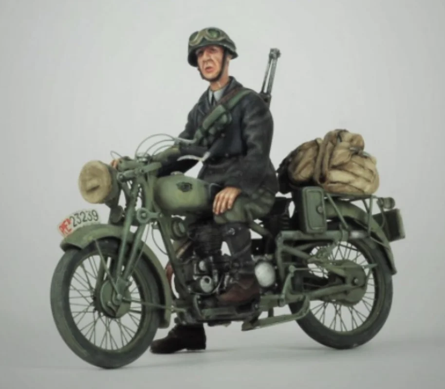 1/35 Gk Toy Military Italy Moto Soldier Resin Figure Model Kit Giocattolo Non Assemblato E Non Verniciato Diorama
