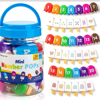 Kid Ice Cream Number Matching Game Montessori Parish Toy Digit Counting Color Cognitive Letter Learn Sensory Educatioal Toy Gift 1