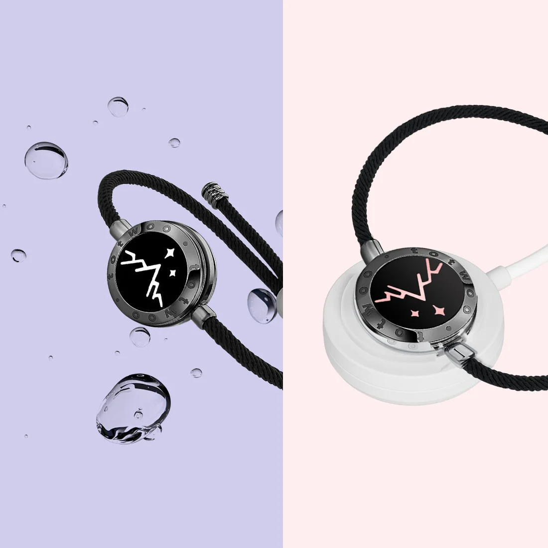 totwoo long distance touch Bracelets for Couples Long Distance light up&Vibrate Moutain&Sea Love Bracelets Smart Jewelry sets