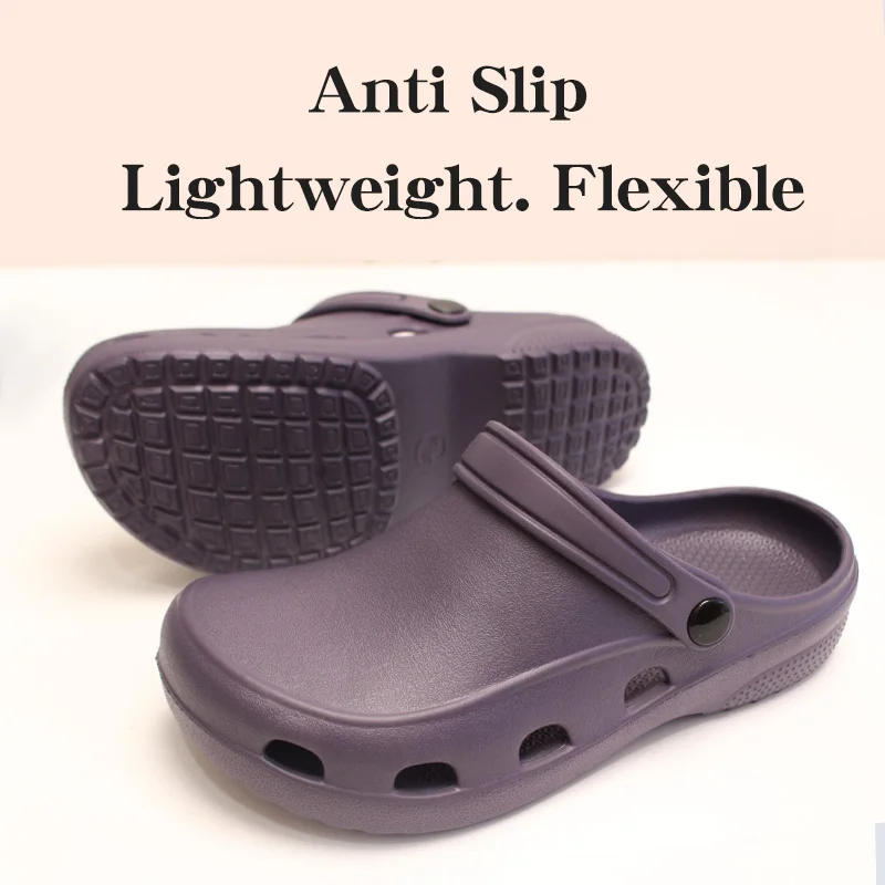 Meical Slippers ICU Scrub Shoes Comfortable Hospital Working Clogs EVA Anti Slip Garden Shoes with Straps X03