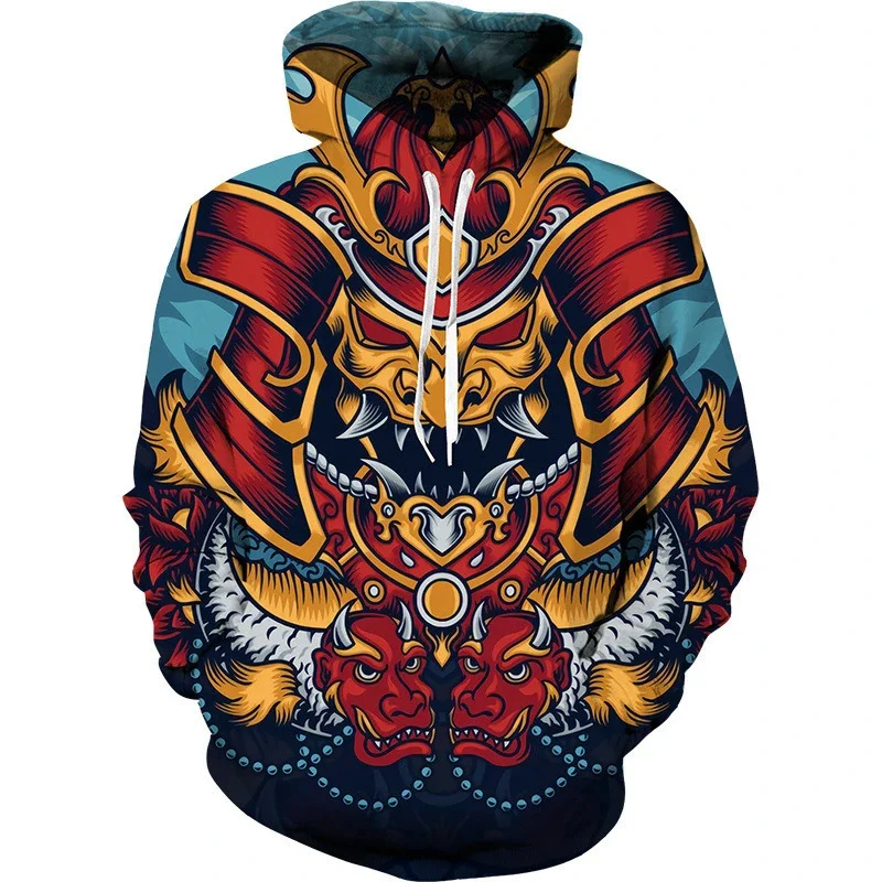 thumbnail image 1 of Nueva sudadera con capucha de anime 3D de moda para hombre y mujer, sudadera de samurái japonesa, jersey negro de otoño y primavera, ropa para hombre, 1 of 4