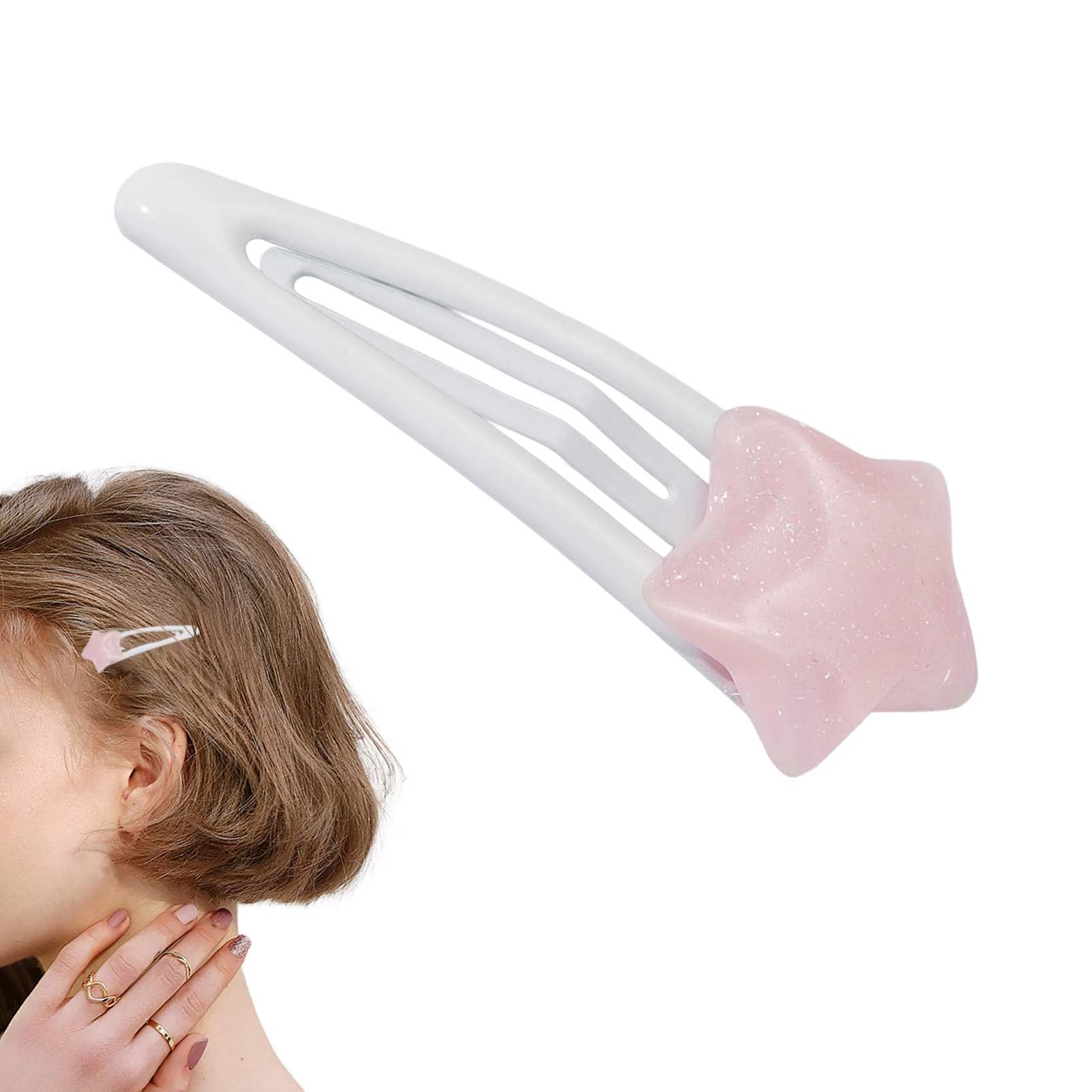 5 stücke Y2K Stern Haar Clips Für Frauen Nette Funkelnden Gelee BB Clip Sommer Dopamin Haarnadel Exquisite Sweety Mädchen haar Zubehör – Detail 6