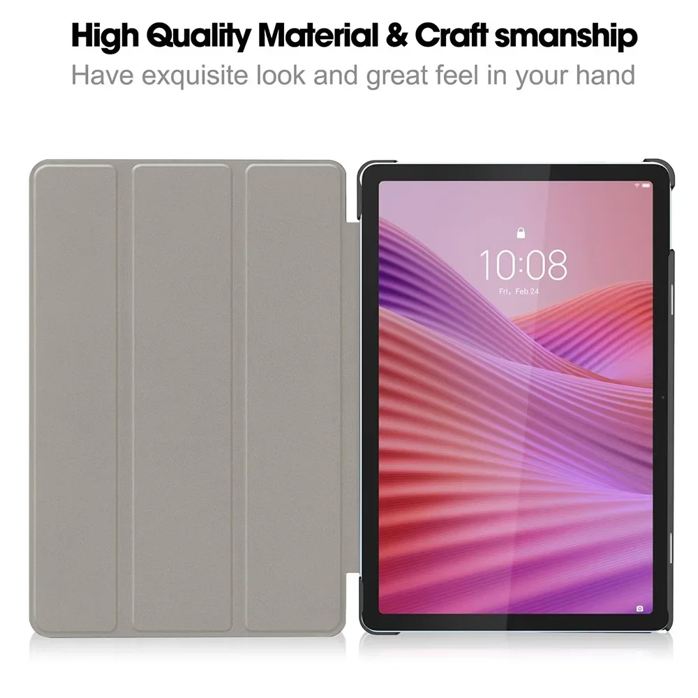 Enhanced Tri-Fold PU Leather Tablet Case, Smart and Protective Design