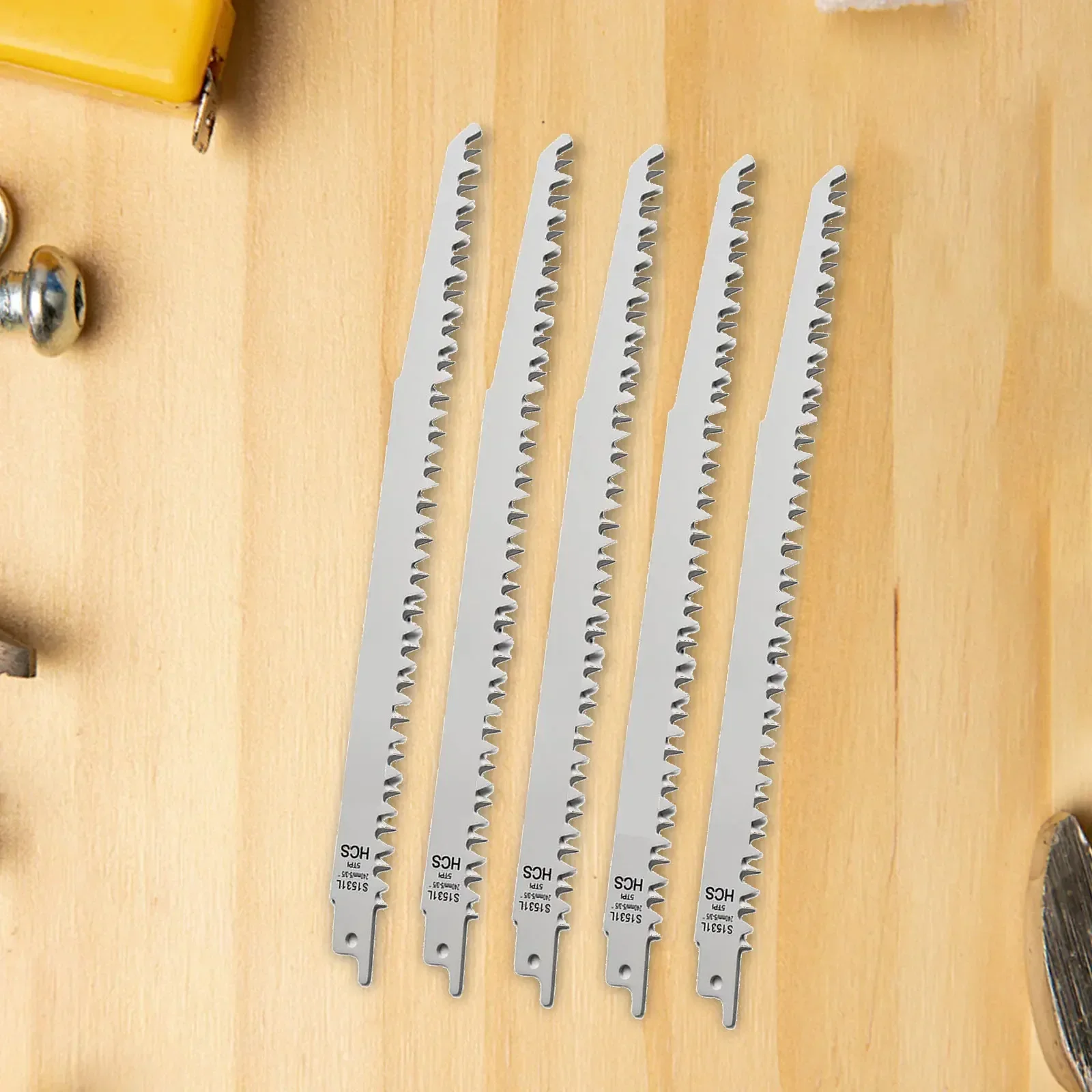 5*Reciprocating Saw Blades Saber Saw Handsaw Multi Blade For Woodworking Saber Blades S1531L Power Tools
