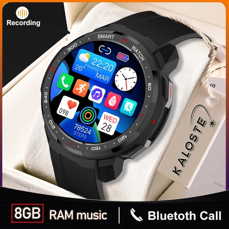 2022 New Bluetooth Call Smart Watch Men 8G ROM TWS Local Music Smartwatch For Huawei Xiaomi Phone Recording Sport Fitness Clock