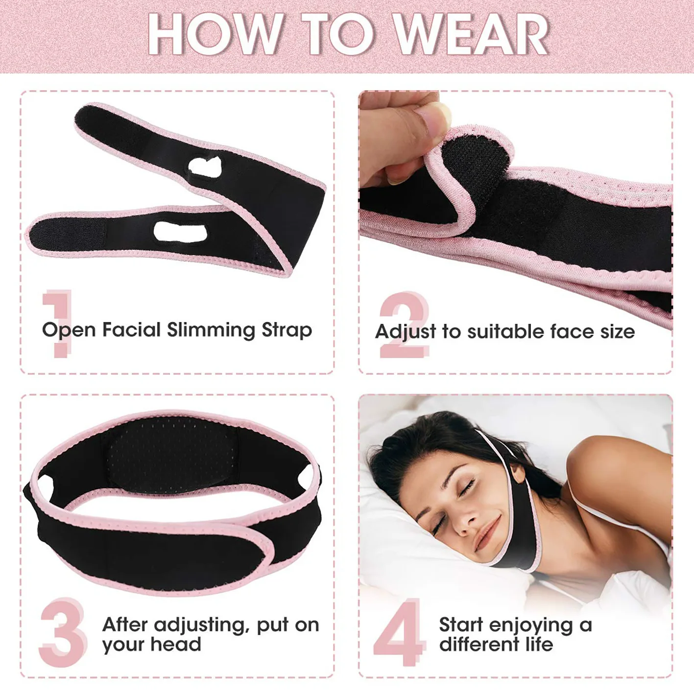 Breathable V Face Cheek Lift Up Band Face Thin Mask Reduce Double Chin V-Line Shaping Bandage Anti Wrinkle Bandage face slimming strap