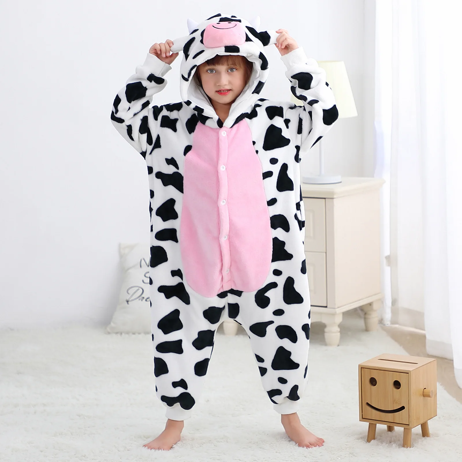 Kigurumi Suit for Children Winter Overalls Warm Kids Pajamas For Girl's Pjs Baby Boy Nightwear Anime Unicorn Pijama Toddler Home