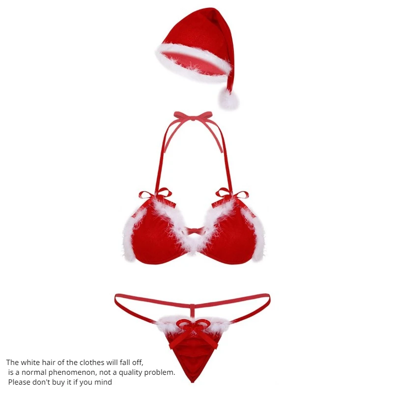 Women Lingerie Sleepwear Set Sexy Underwear Christmas Costume Lace Babydoll Exotic Intimate Sleepwear