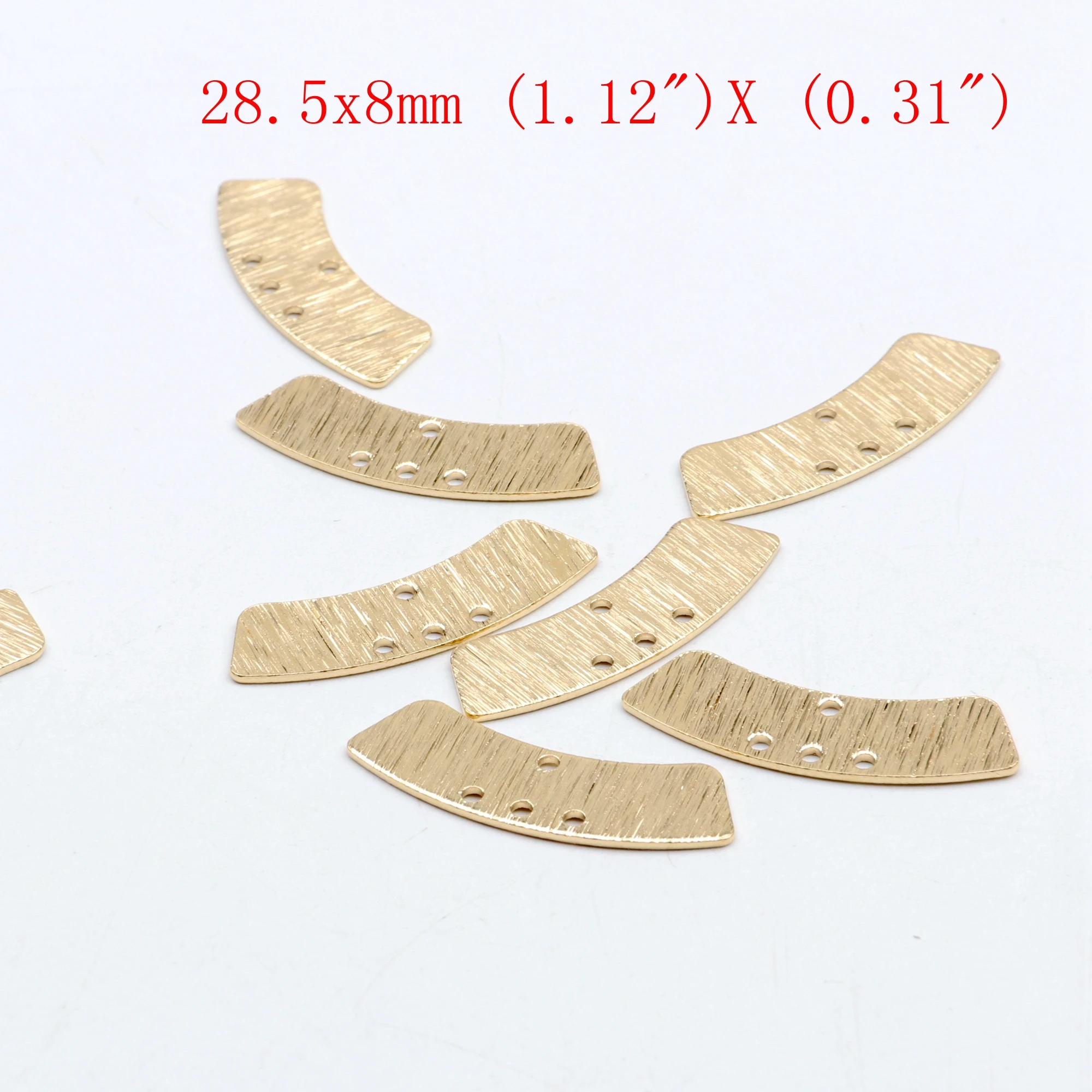 Charms aus gehämmertem Messing, bogenförmiger Verbinder, Zubehör für DIY-Ohrringe, Halsketten, Armbänder, DIY-Herstellung, Schmuckzubehör – Detail 6