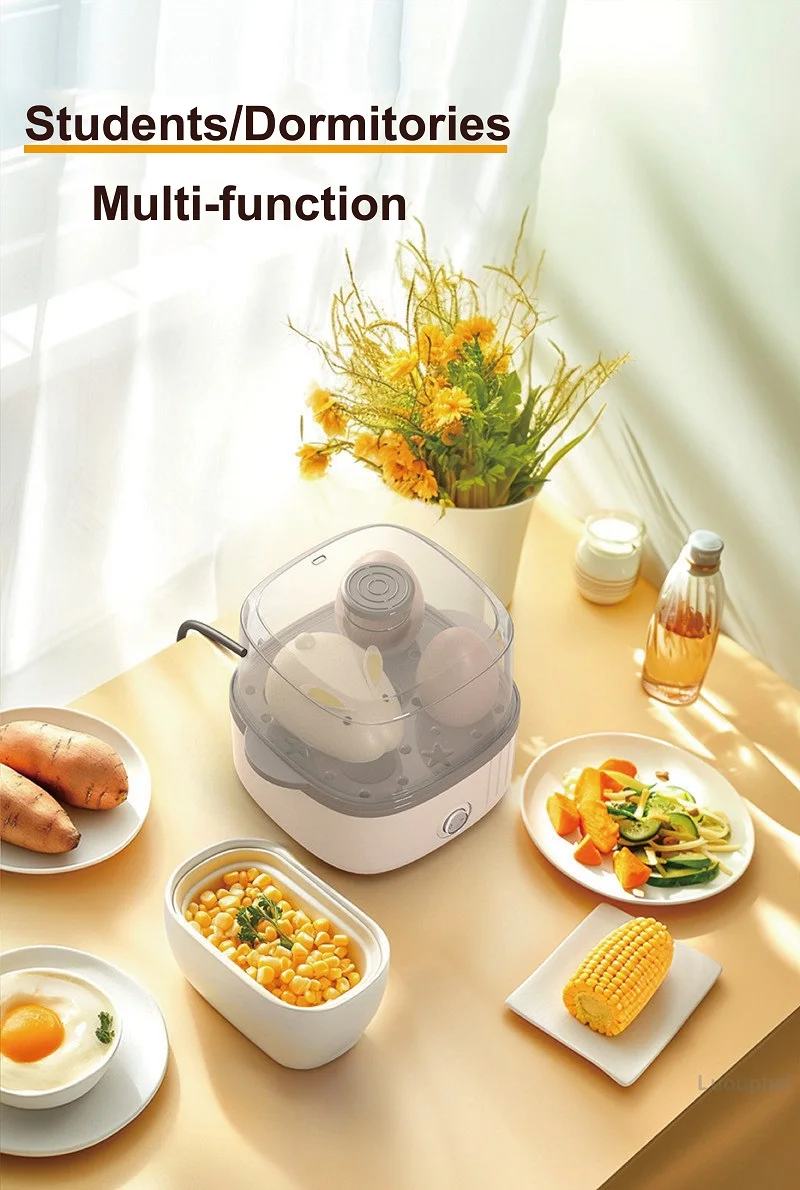 Description Picture 3 of item150W Multifunctional Egg Cooker Low Power Dormitory Breakfast Machine Home 5 pcs Egg Cooker Automatic Power Off Electric Steamer