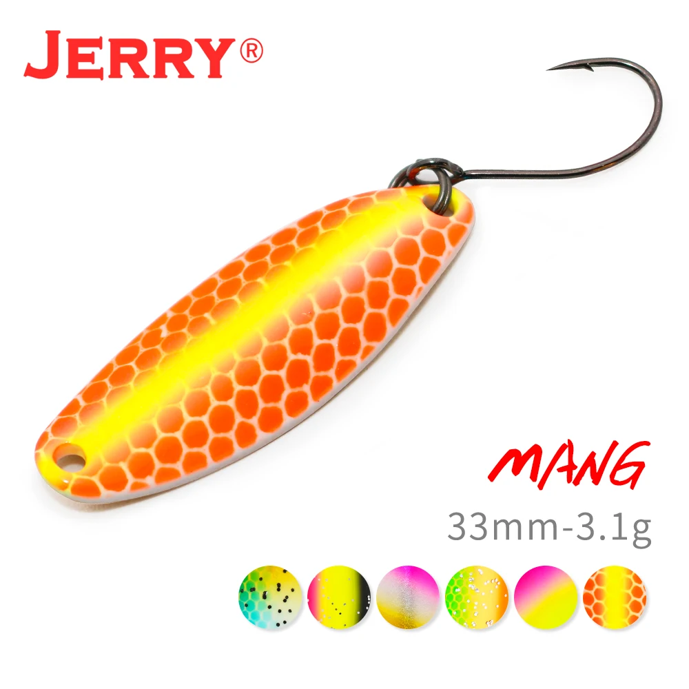 Jerry Mang Trota Area Fishing Lure Lrf Artificiale Single Hook Wobbler Spinning Baits 3.1G Cucchiaio Per Trota Bass Pesca Tackle