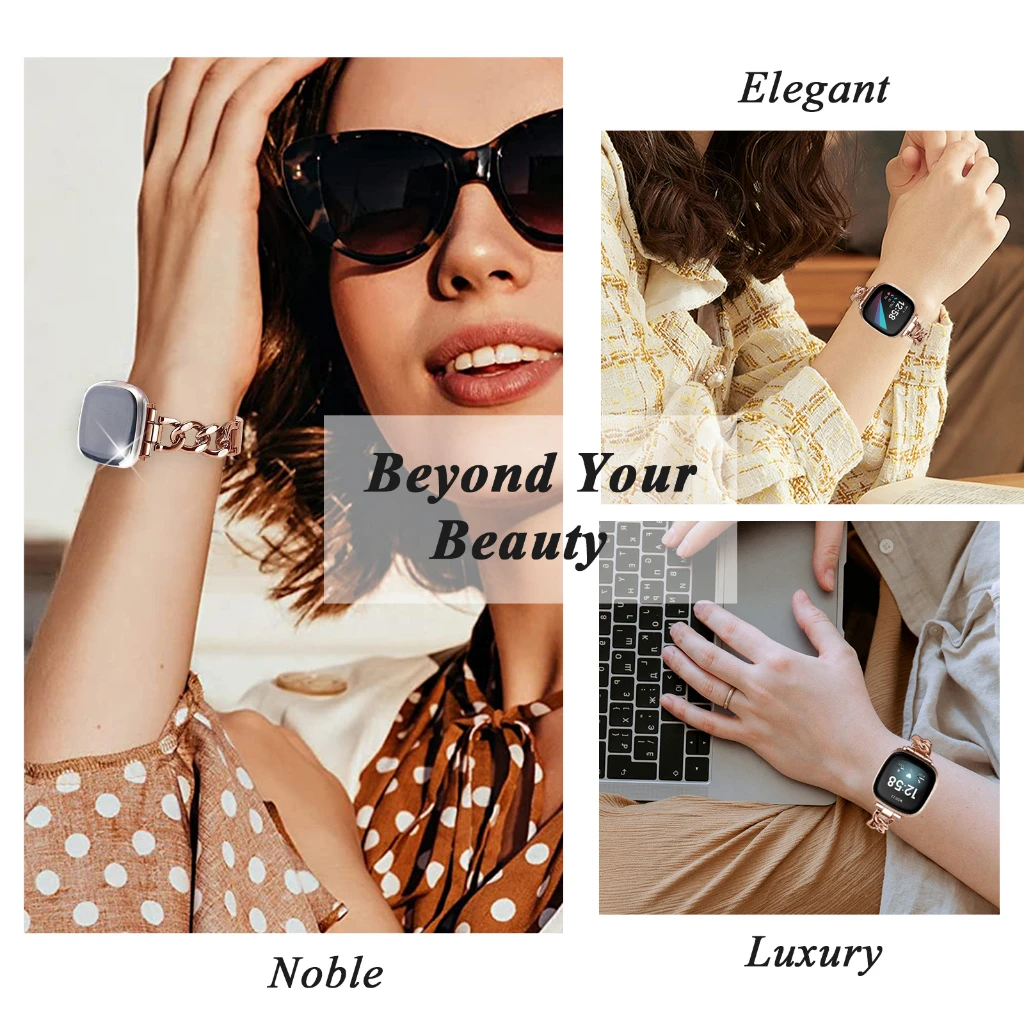 Elegant Chain Metal Watch Band