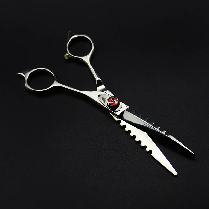 

6.0 Inch high-end sharp Professional Hair Salon Scissors Cut Barber Tools Haircut head with teeth Shear Hairdressing Scissors