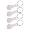 4pcs Cart Unlocker Metal Shopping Cart Tokens Key Chains Token Key Ring Decorative Keychain Multipurpose Shopping Portable For 4