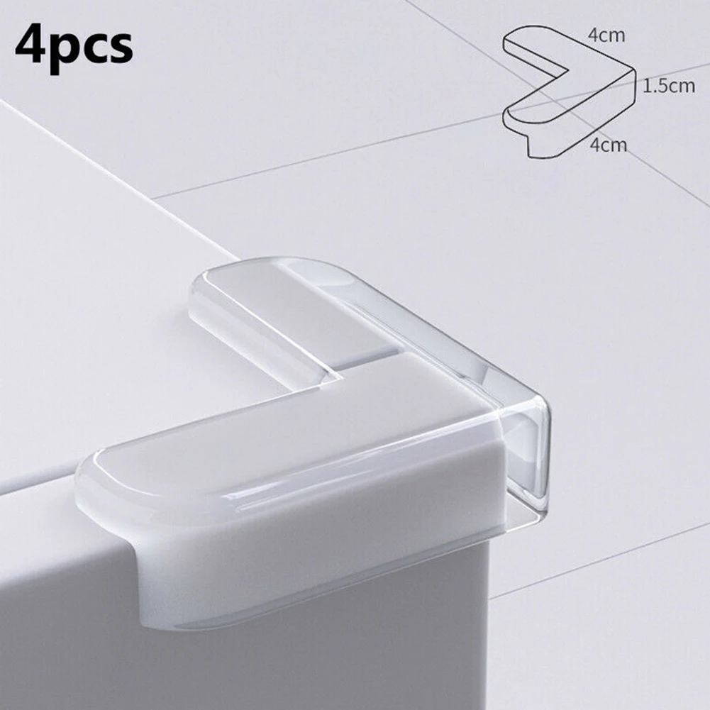 Description Picture 4 of itemTable Corner Corner Edge Covers Furniture Edge Cover Pads Home Hardware Decks 4 Pcs High Quality PVC High Quality