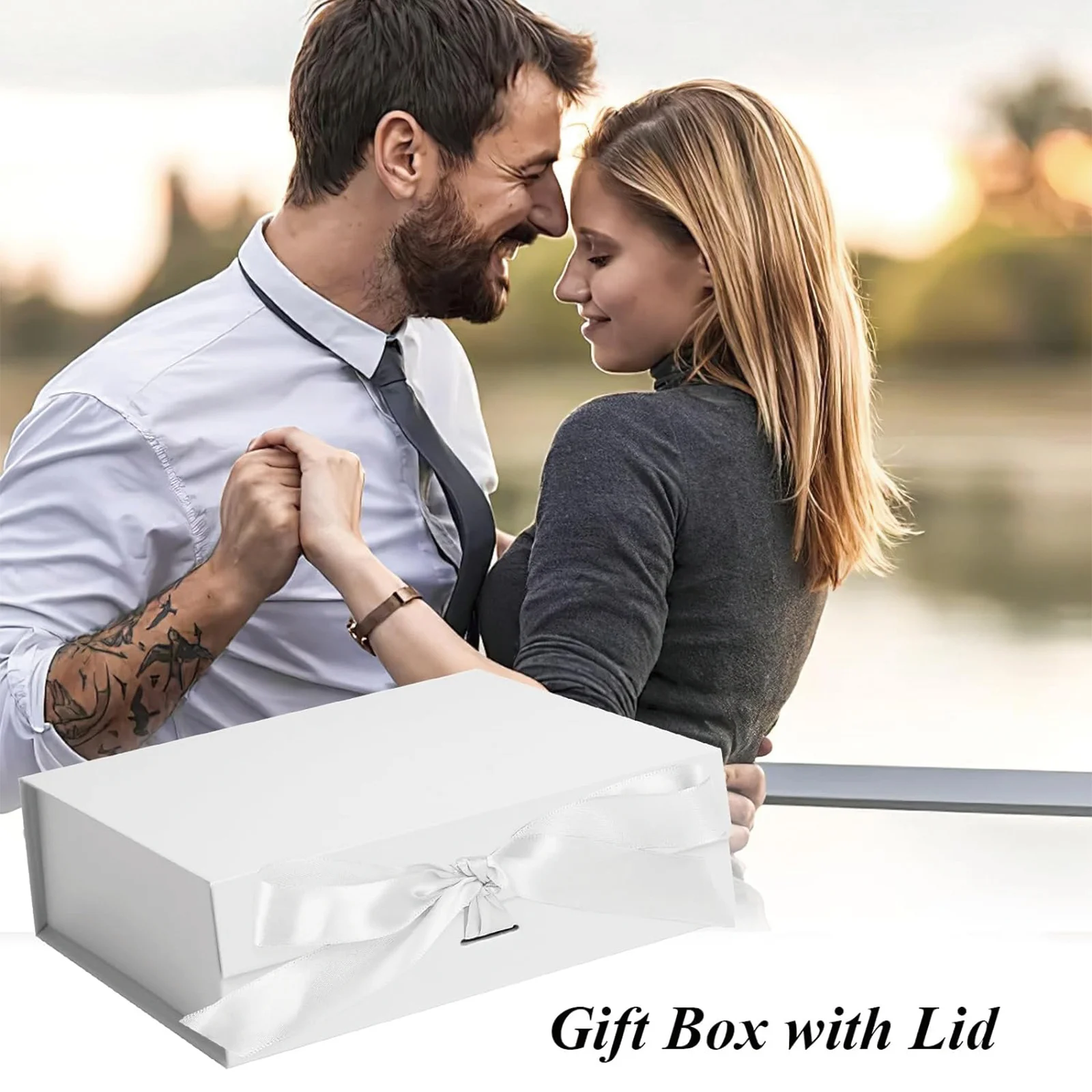 10-1Pcs Magnetic Closure Gift Packaging Box with Ribbon | Collapsible Box with Lid for ... - SKU MCGB2323 - UGI Packaging