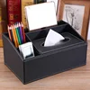 Light Luxury Leather Tissue Box, Living Room and Dining Room Napkin Holder, Kitchen Storage Supplies, Leather Car Tissue Holder 5