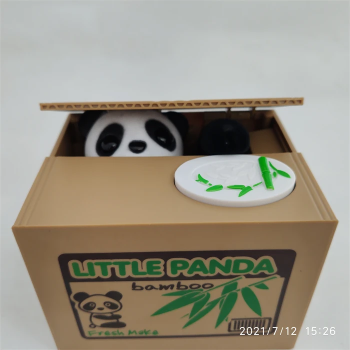 Cute Panda Money Boxes Electronic Automatic Coin Theft Piggy Bank Money Saving Box Moneybox piggy bank coin bank coin holder electronic piggy bank digital piggy bank cash box