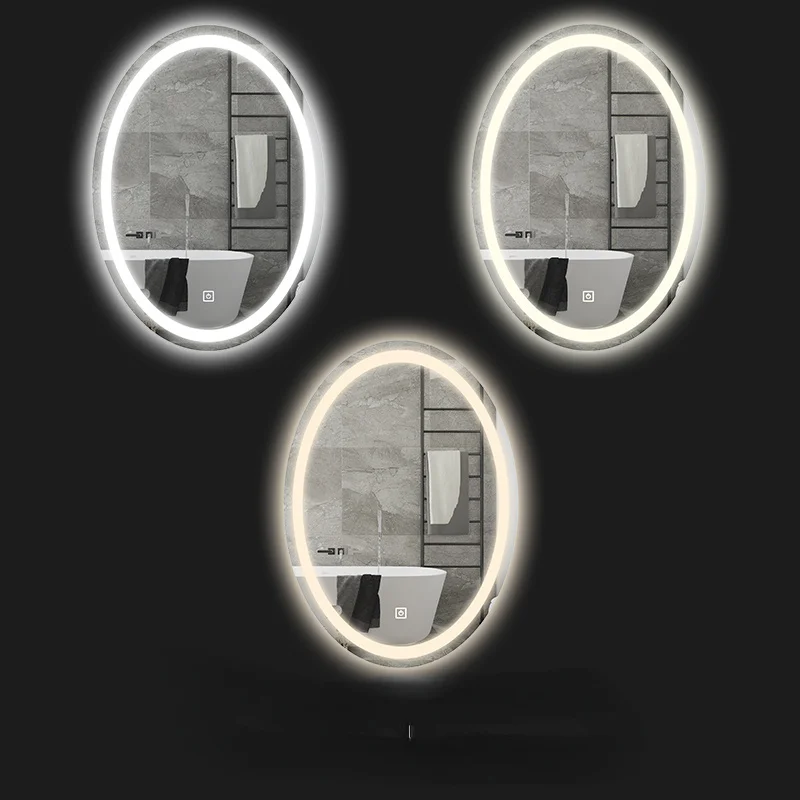 

Умное зеркало для ванной, 3 цвета, с регулируемой светодиодсветильник кой