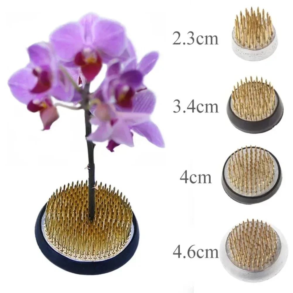 Flower Arrangement Tool Ikebana Holder Round Metal Pin Insert Base Kenzan Frog Art Fixed