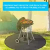 Fireproof Mat Outdoor Camping Round Grill Pad Oil-Proof Water-Resistant Reusable Wood Burning Fire-Pit Grill Mat Fire-Pit Campin 4