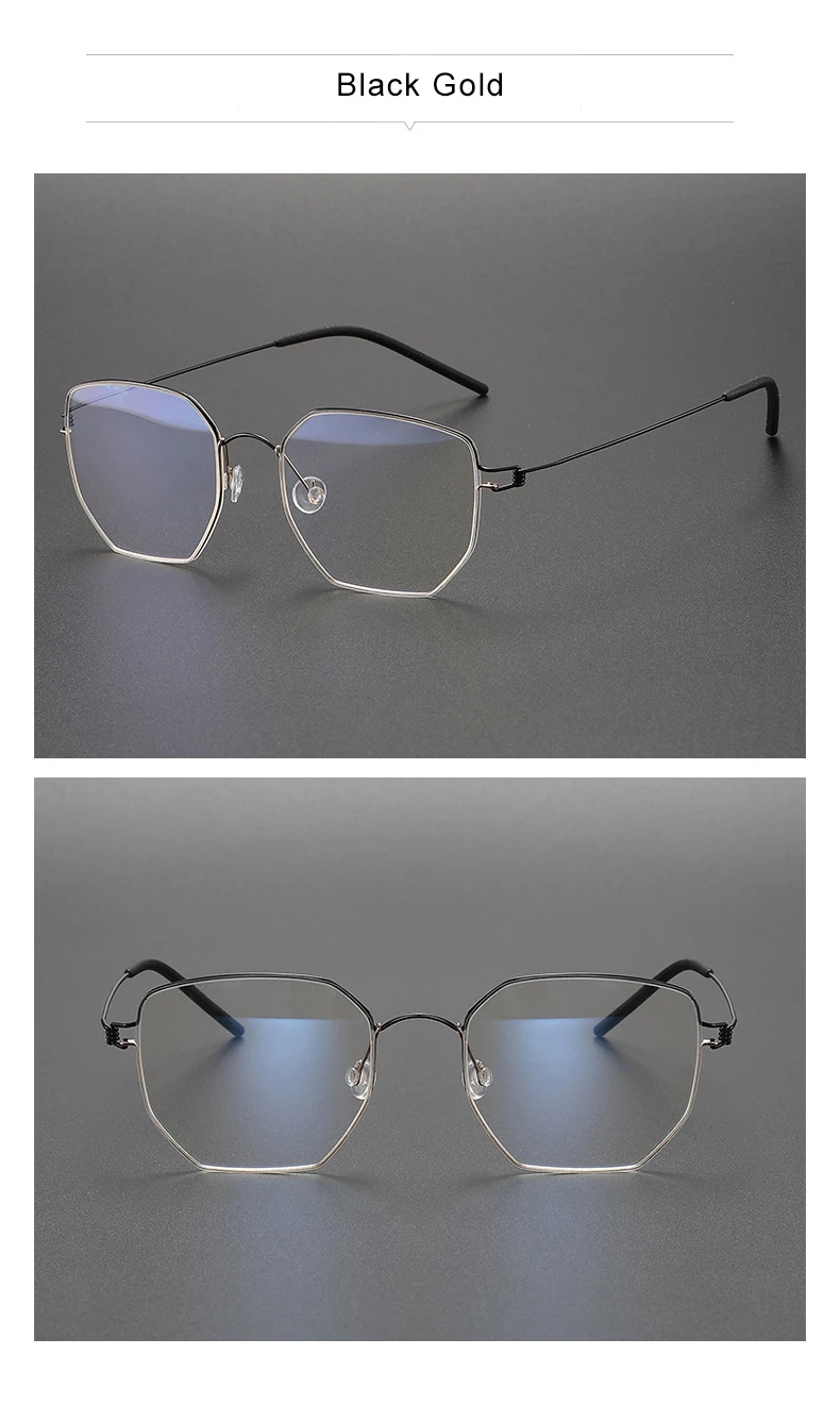 Angepasst Titan Myopie Optische Brillen Männer Ultraleicht Platz Schraubenlose Lesebrille Frauen Marke Brillen – Detail 20
